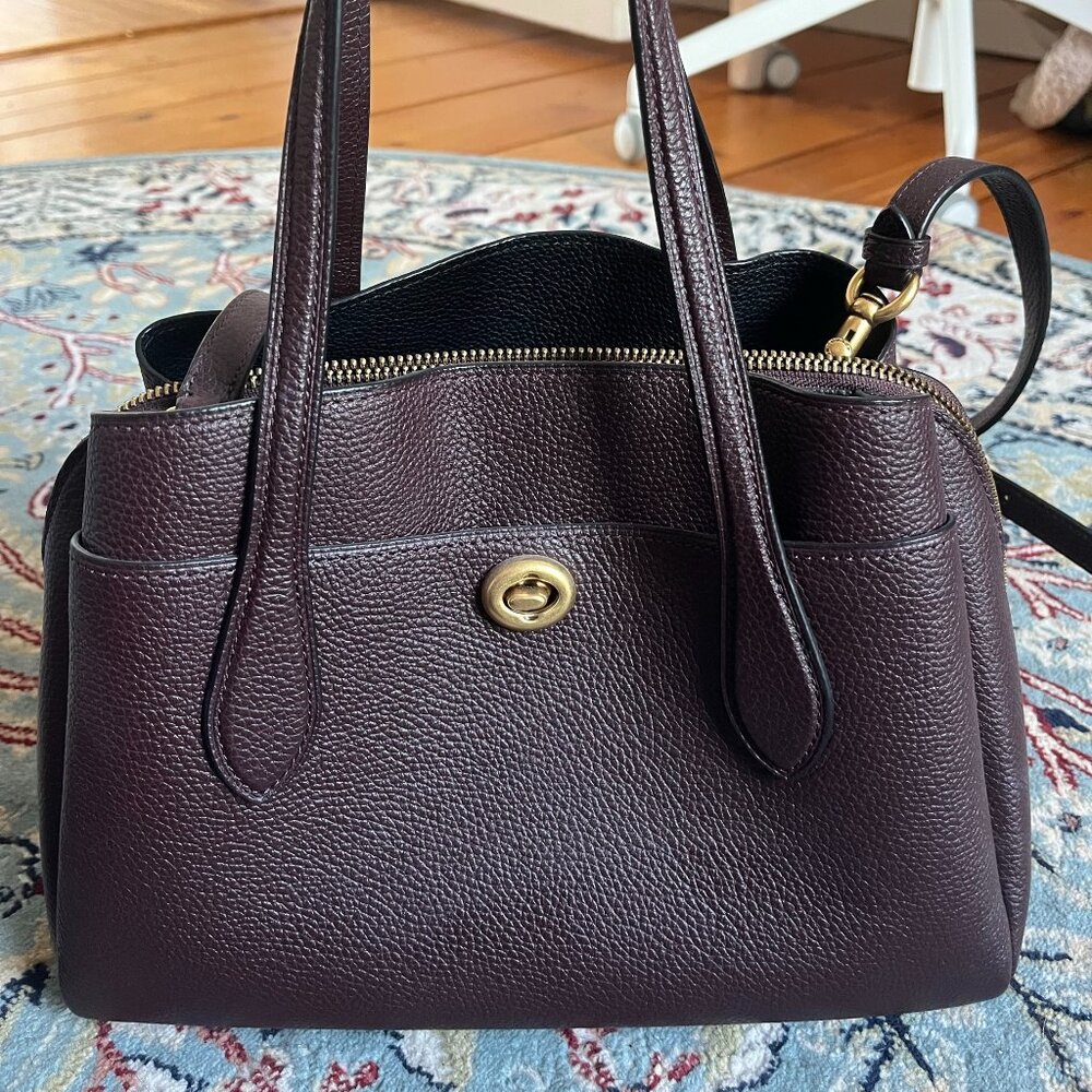 Coach Oxblood Pebble Leather bag